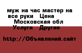 муж на час мастер на все руки › Цена ­ 200 - Московская обл. Услуги » Другие   